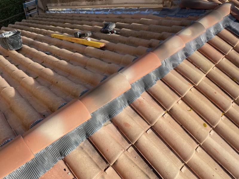 Rénovation de Faîtage de toiture Coudoux