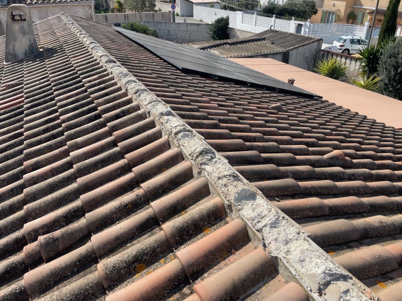 Rénovation de Faîtage de toiture de maison à Marignane 13700