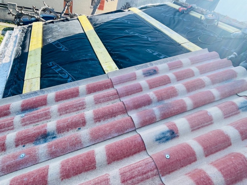 Réfection de toiture PST avec Isolation sur Sausset les pins