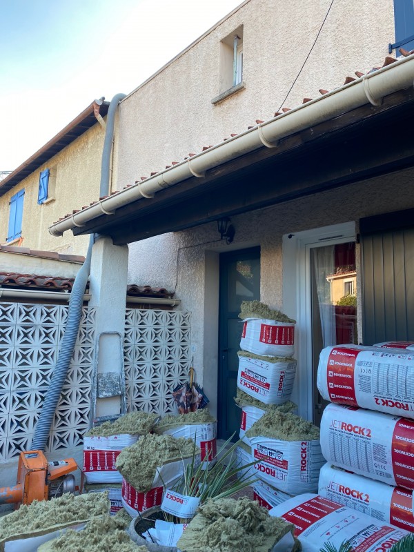 mise en place chantier isolation combles sur gardanne