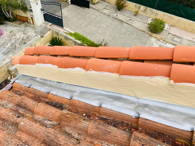 solin plomb avec enduit sur coudoux