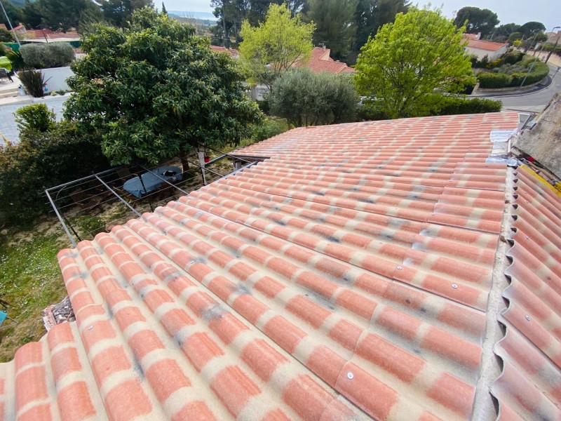 toiture avec pst flammée sur velaux