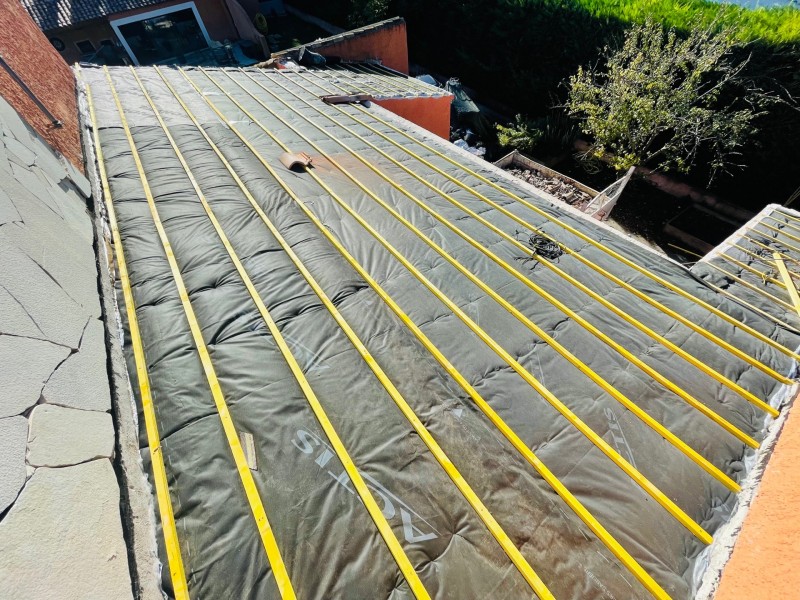 pose de litaux sur isolation sur calas