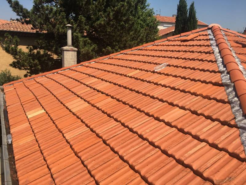 toiture avec nettoyage et traitement