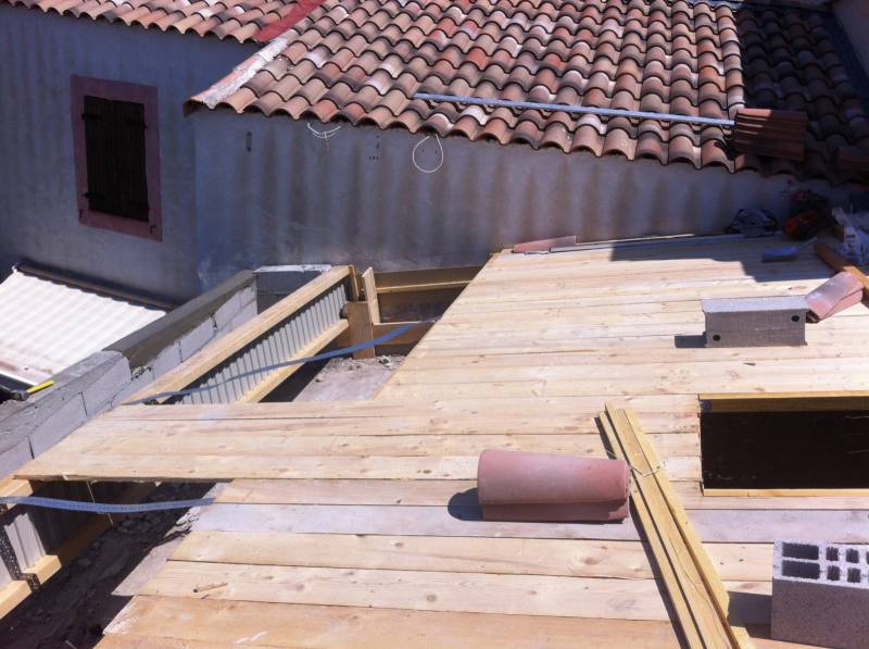 réhausse mur et pose de poutre su marignane