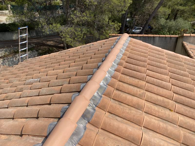 Faitage sur éguilles fini