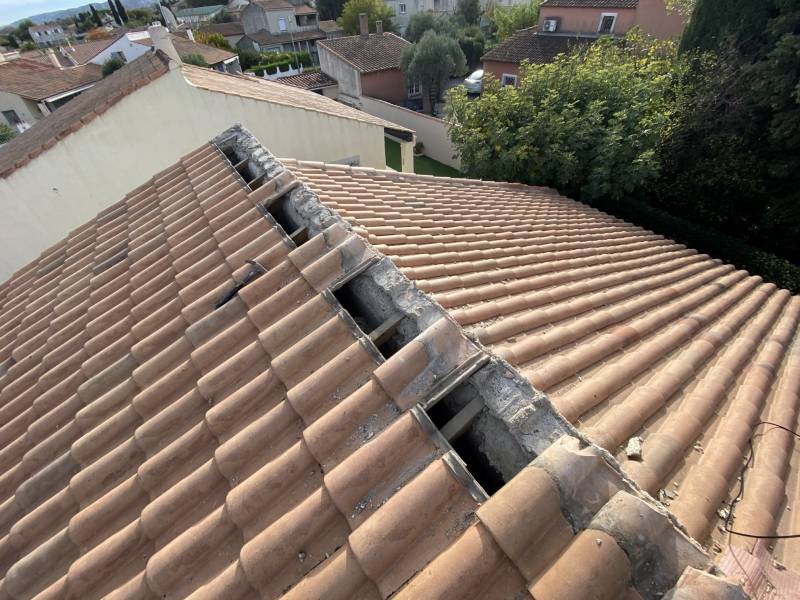 dépose faitage sur gignac la nerthe