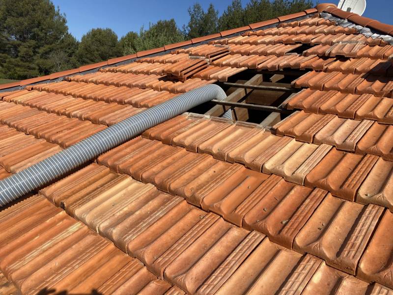 ouverture de la toiture pour pose isolation pres d'aix ne provence