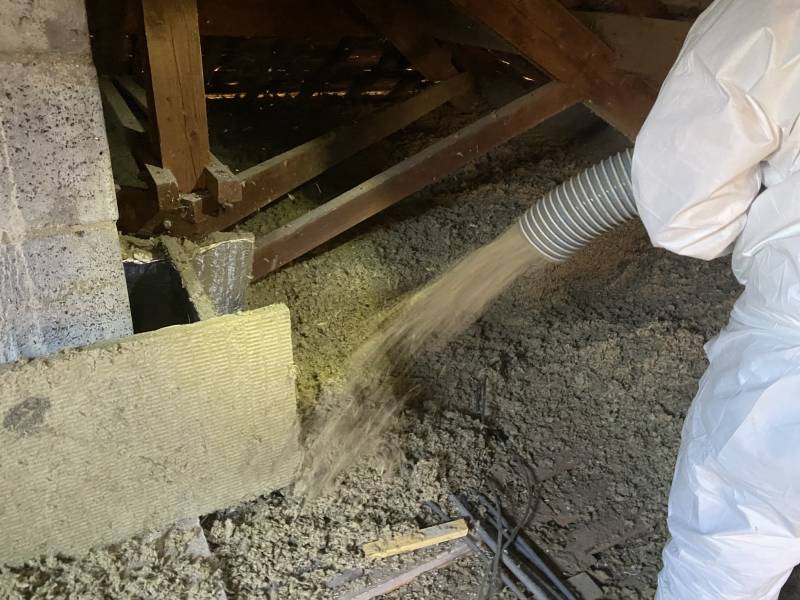 pose laine de roche par soufflage sur ventabren 13122