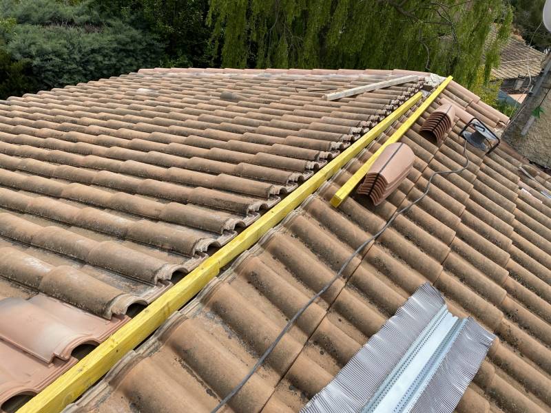 pose chevron pour faitage closoir sur vitrolles