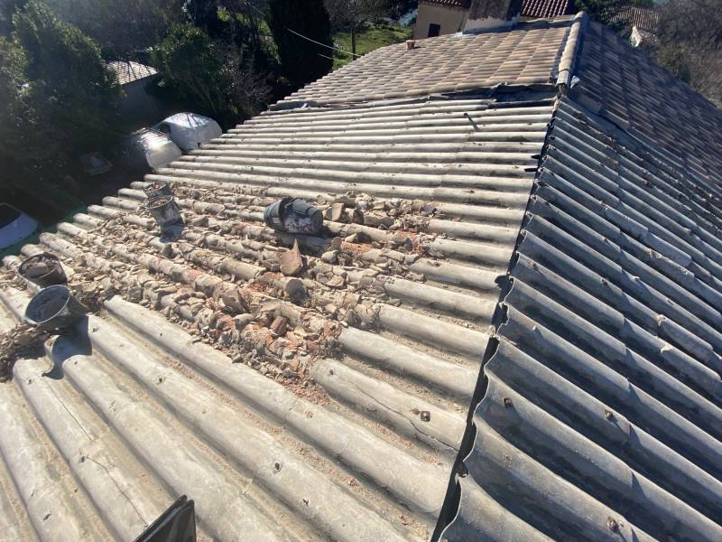 dépose tuiles sur pst sur vitrolles