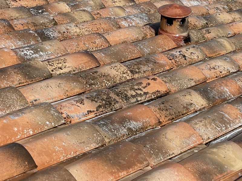 Nettoyage et traitement d'une toiture en tuile mécanique Abeille sur Saint-Victoret 13730