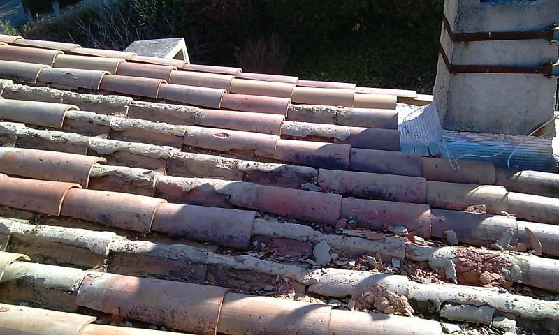 toiture tuile cassé sur éguilles