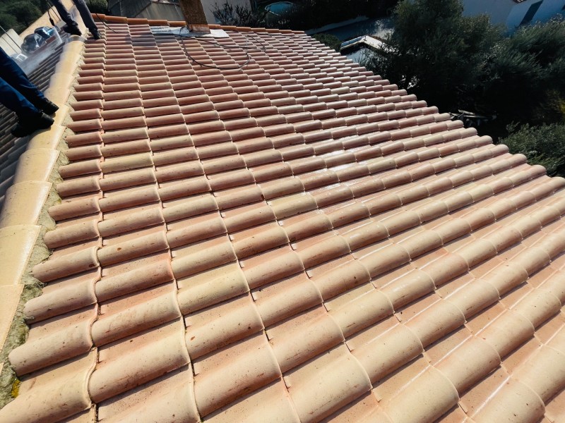 nettoyage et traitement de tuile sur coudoux