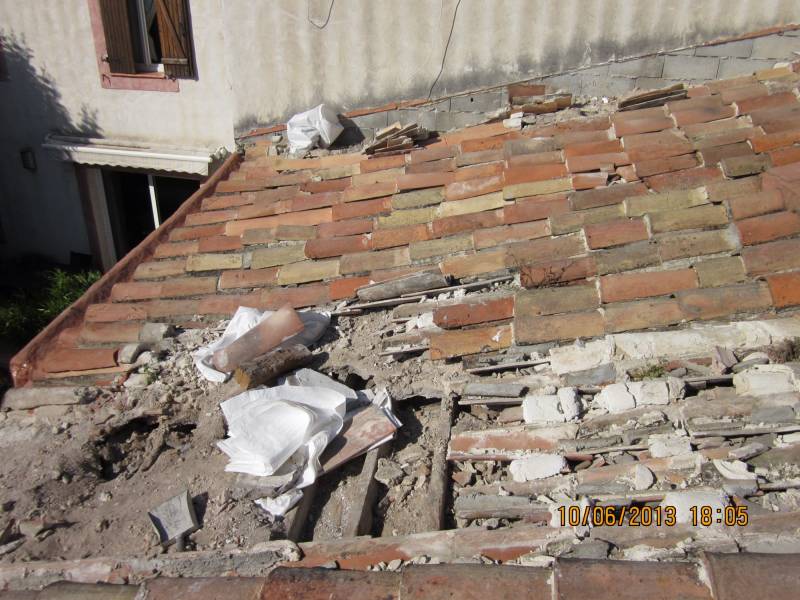 dépose toiture tuile canal sur marignane