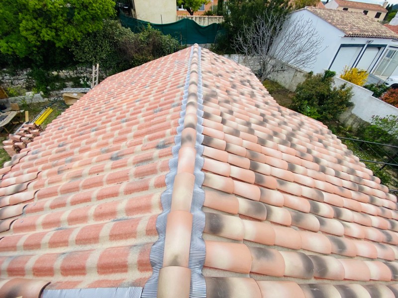 pose des tuiles canal sur pst à velaux