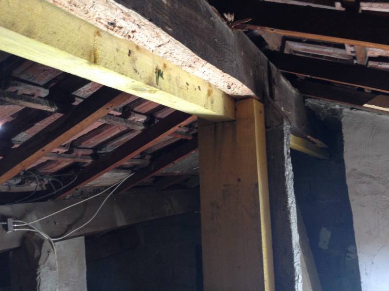 renfort de poutre sur charpente traditionnelle sur Marignane